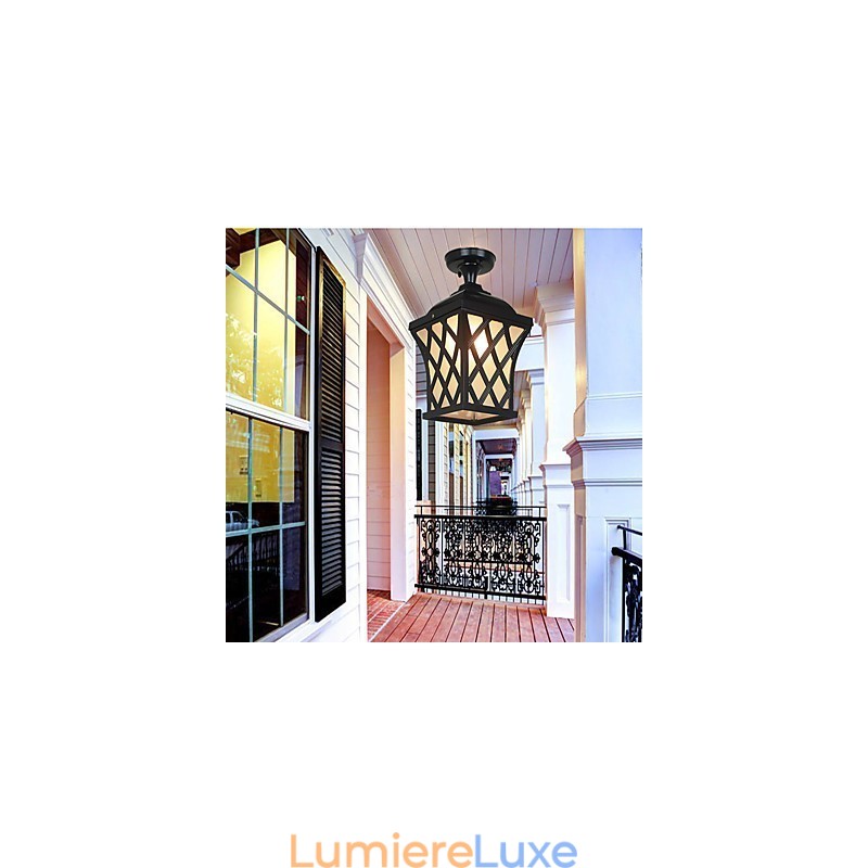Lampe de jardin rurale américaine, porte-fenêtre, éclairage d'extérieur étanche en forme de raisin