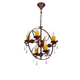 Lustre en métal style mini design rustique avec globe rétro vintage