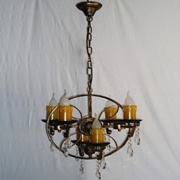 Lustre en métal style mini design rustique avec globe rétro vintage