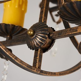 Lustre en métal style mini design rustique avec globe rétro vintage