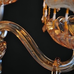Lustre en cristal rétro à 4 lumières