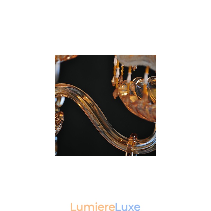 Lustre en cristal rétro à 4 lumières