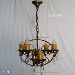 Lustre en métal style mini design rustique avec globe rétro vintage