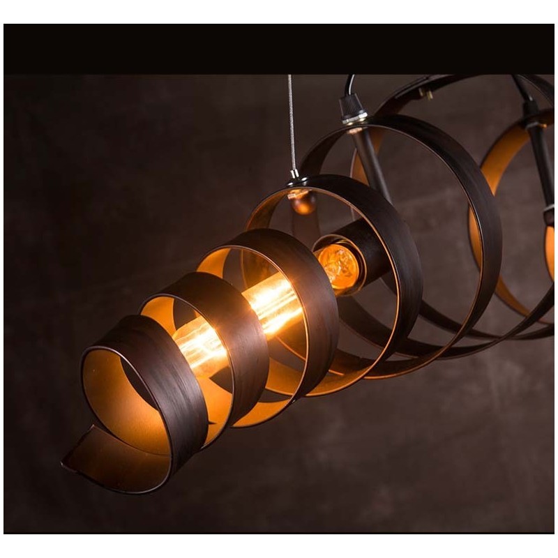 Lampe en fer rétro Lustre de style industriel minimaliste moderne