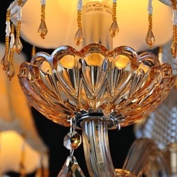 Lustre en cristal rétro à 4 lumières