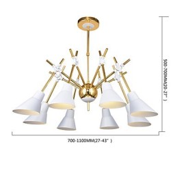 Lustre à direction réglable personnalisé, lampe de lustre artistique, lustre N
