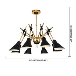 Lustre à direction réglable personnalisé, lampe de lustre artistique, lustre N
