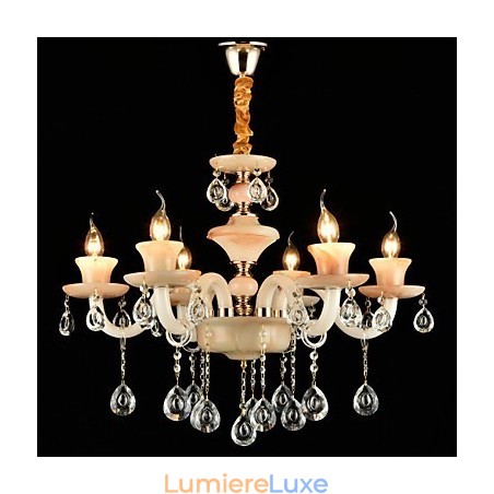 Lustre en métal de style mini cristal avec finition électrolytique classique traditionnelle Lustre en métal de style mini cristal avec finition électrolytique classique traditionnelle