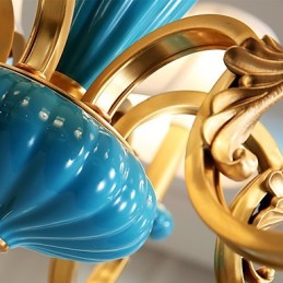 Lustre tout en cuivre Lustre décoratif en jade KP