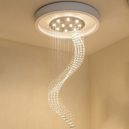 Plafonnier suspendu en cristal moderne, lustre d'intérieur, éclairage d'intérieur, luminaires, ampoules 3 W, blanc chaud