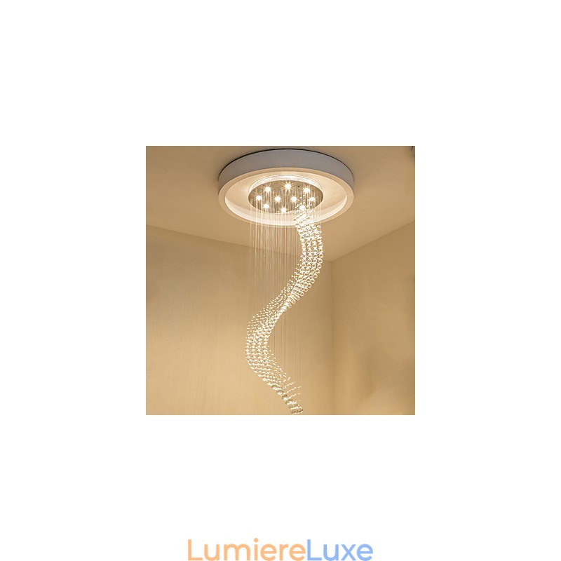 Plafonnier suspendu en cristal moderne, lustre d'intérieur, éclairage d'intérieur, luminaires, ampoules 3 W, blanc chaud