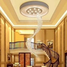 Plafonnier suspendu en cristal moderne, lustre d'intérieur, éclairage d'intérieur, luminaires, ampoules 3 W, blanc chaud