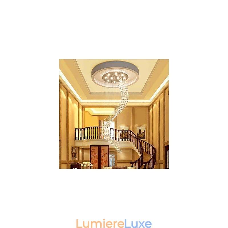 Plafonnier suspendu en cristal moderne, lustre d'intérieur, éclairage d'intérieur, luminaires, ampoules 3 W, blanc chaud