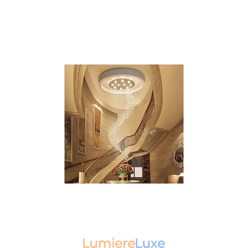 Plafonnier suspendu en cristal moderne, lustre d'intérieur, éclairage d'intérieur, luminaires, ampoules 3 W, blanc chaud