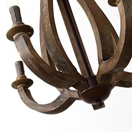 Lampe de lustre en bambou de style mini en bois de peinture vintage, lampe suspendue décorative