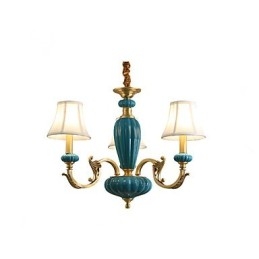 Lustre tout en cuivre Lustre décoratif en jade OP