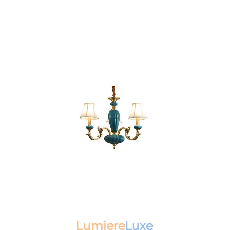 Lustre tout en cuivre Lustre décoratif en jade OP