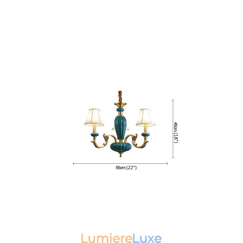 Lustre tout en cuivre Lustre décoratif en jade OP