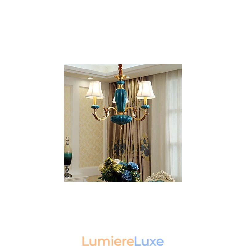 Lustre tout en cuivre Lustre décoratif en jade OP
