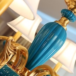 Lustre tout en cuivre Lustre décoratif en jade OP