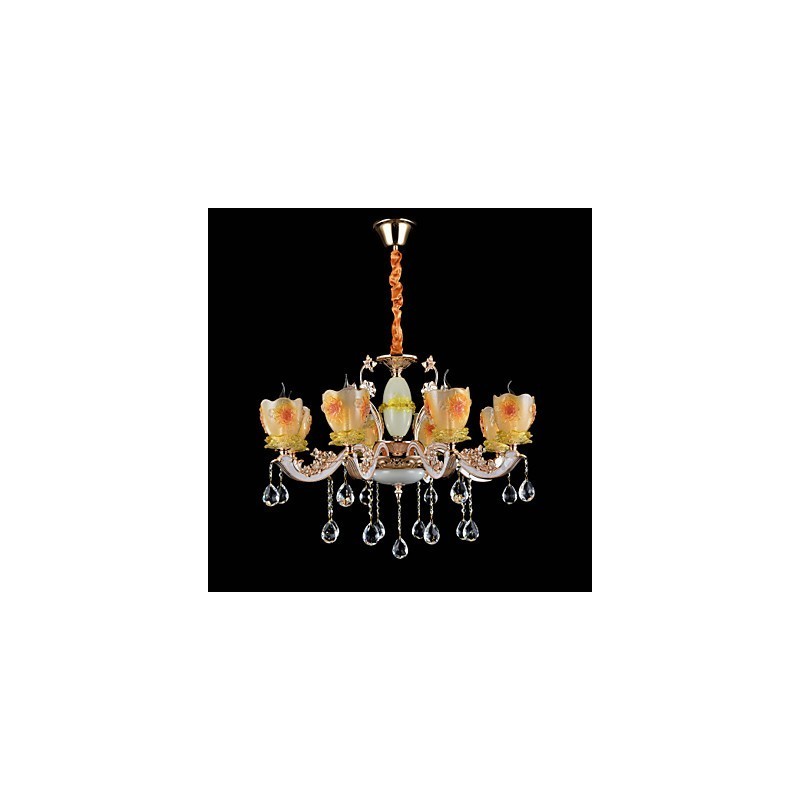 Suspension en métal style mini cristal, style moderne, contemporain, traditionnel, classique, en alliage de zinc