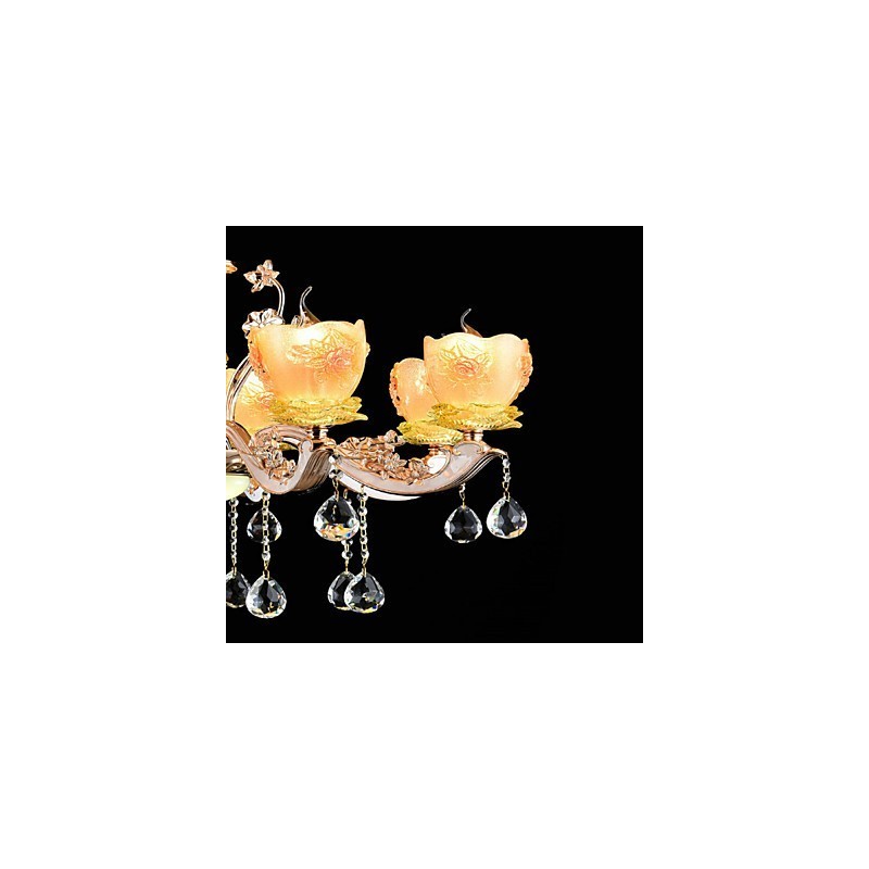 Suspension en métal style mini cristal, style moderne, contemporain, traditionnel, classique, en alliage de zinc
