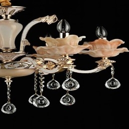 Suspension en métal style mini cristal, style moderne, contemporain, traditionnel, classique, en alliage de zinc