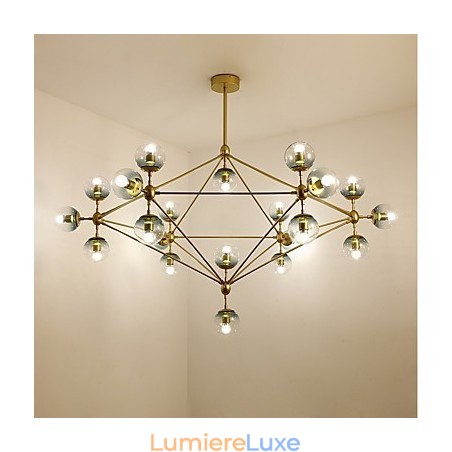 Lampe suspendue Twenty_one de style européen moderne en métal et verre Modo, luminaire décoratif de style industriel pour le hall d'entrée Lampe suspendue Twenty_one de style européen moderne en métal et verre Modo, luminaire décoratif de style industriel pour le hall d'entrée