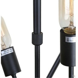 Lustre rustique à 2 ampoules pour boutiques d'intérieur en métal