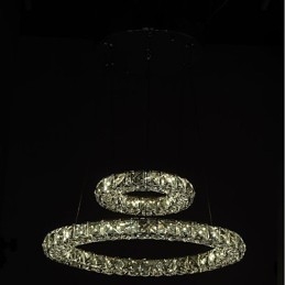 Lustre en cristal, luminaire suspendu d'intérieur, plafonnier, luminaires à intensité variable avec télécommande