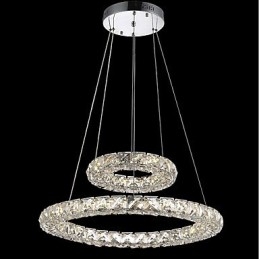 Lustre en cristal, luminaire suspendu d'intérieur, plafonnier, luminaires à intensité variable avec télécommande
