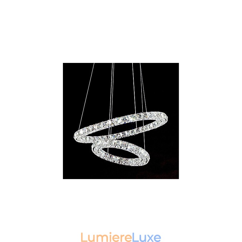 Lustre en cristal, luminaire suspendu d'intérieur, plafonnier, luminaires à intensité variable avec télécommande