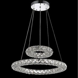 Lustre en cristal, luminaire suspendu d'intérieur, plafonnier, luminaires à intensité variable avec télécommande