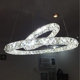 Lustre en cristal, luminaire suspendu d'intérieur, plafonnier, luminaires à intensité variable avec télécommande