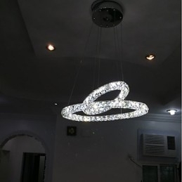 Lustre en cristal, luminaire suspendu d'intérieur, plafonnier, luminaires à intensité variable avec télécommande