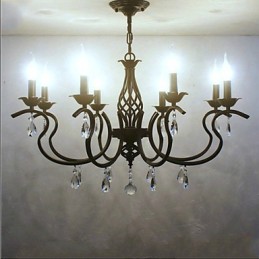 Lustre en cristal de style européen, lampes de salle à manger, bougies simples et créatives, lampes et lanternes, éclairage fantaisie