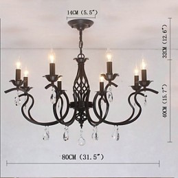 Lustre en cristal de style européen, lampes de salle à manger, bougies simples et créatives, lampes et lanternes, éclairage fantaisie