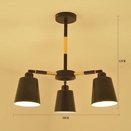 Suspension traditionnelle classique en bois et bambou de style mini
