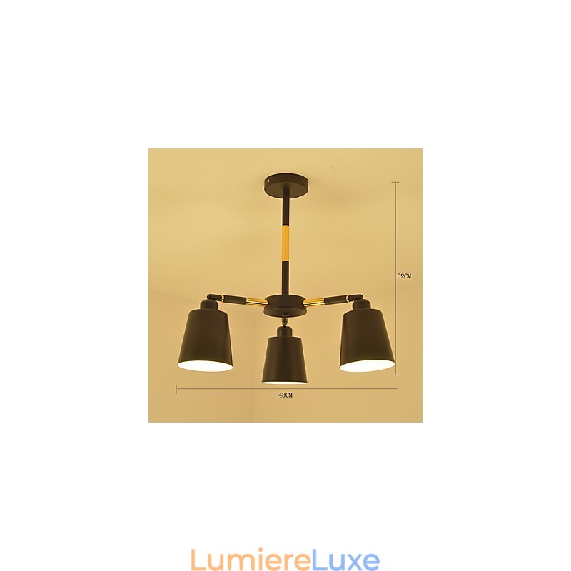 Suspension traditionnelle classique en bois et bambou de style mini