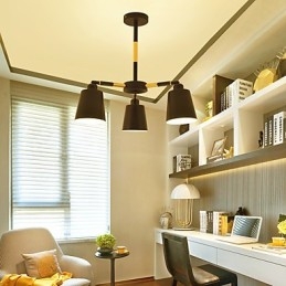 Suspension traditionnelle classique en bois et bambou de style mini