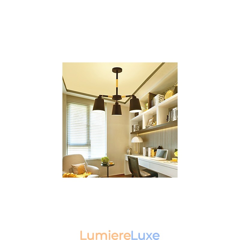Suspension traditionnelle classique en bois et bambou de style mini