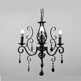Lampe en cristal à 3 lumières, éclairage moderne et simple