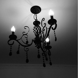 Lampe en cristal à 3 lumières, éclairage moderne et simple