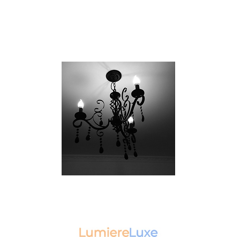 Lampe en cristal à 3 lumières, éclairage moderne et simple