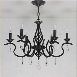 Lustre en cristal de style européen, lampes de salle à manger, bougies simples et créatives, lampes et lanternes, éclairage fantaisie