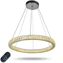 Plafonnier annulaire à intensité variable, luminaire suspendu, lustre moderne, éclairage d'intérieur, avec télécommande