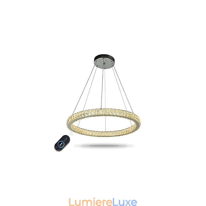 Plafonnier annulaire à intensité variable, luminaire suspendu, lustre moderne, éclairage d'intérieur, avec télécommande