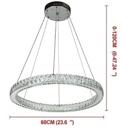 Plafonnier annulaire à intensité variable, luminaire suspendu, lustre moderne, éclairage d'intérieur, avec télécommande