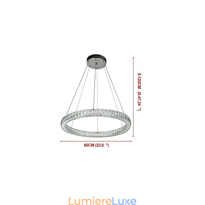 Plafonnier annulaire à intensité variable, luminaire suspendu, lustre moderne, éclairage d'intérieur, avec télécommande