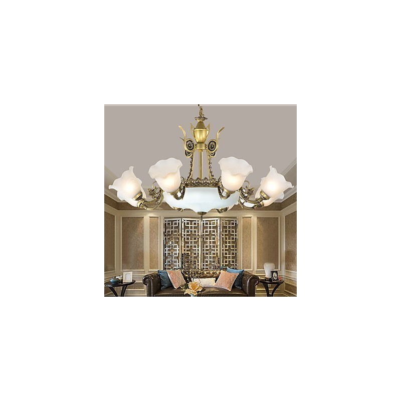 Peinture classique traditionnelle pour lustre en métal de style mini